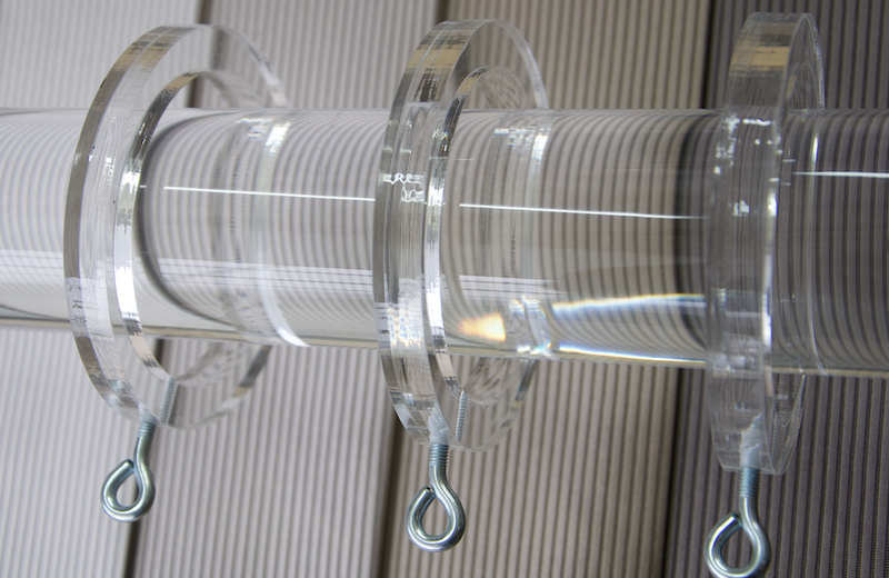 50mm Diameter Perspex Pole with rings