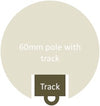 60mm Diameter Pole with inserted track, corded.