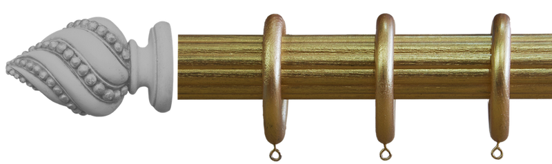 50mm Diameter Reeded Pole including rings.
